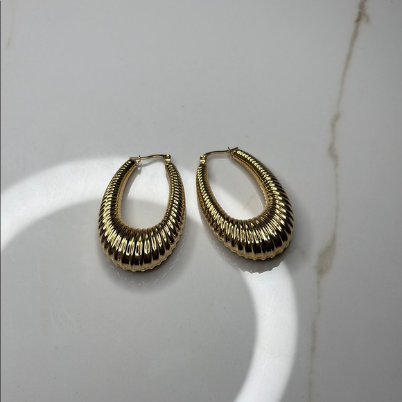 Gold Hoop Earrings - Picture 2 of 2